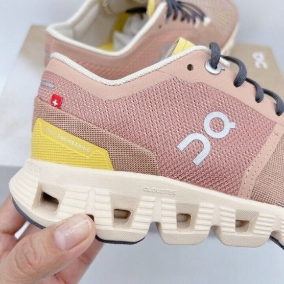 NEW ON CLOUD X Running Shoe Mocha/ Sand Pink Womens Size US 8.5 * Rare - Picture 8 of 11